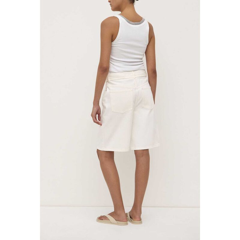 Assembly Label Loose Fit Long Denim Short Vintage White image number 1